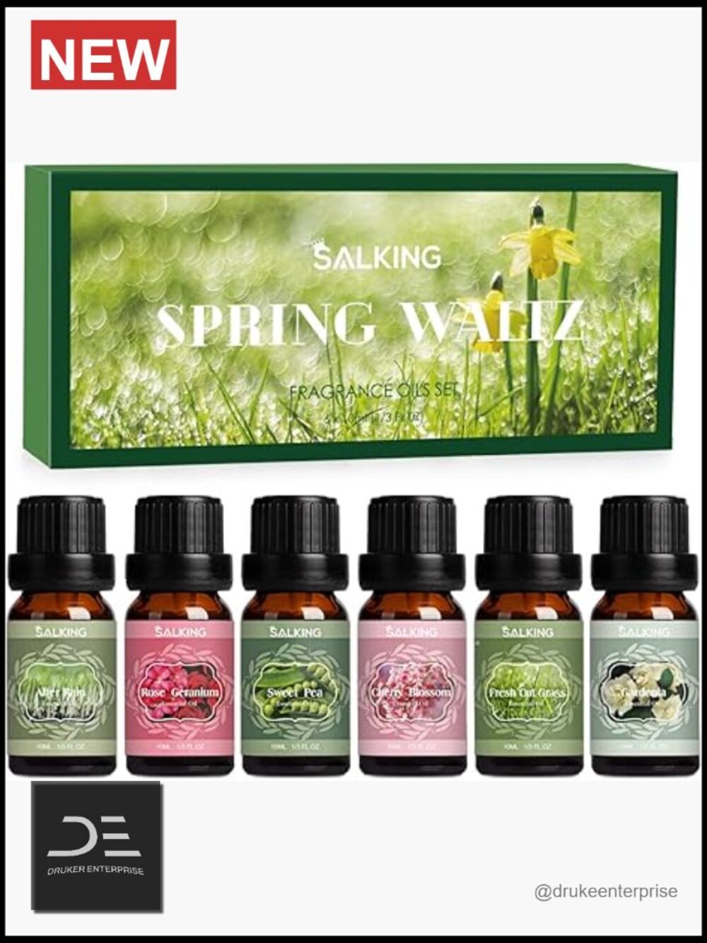 Premium Fragrance Oil Set for Diffuser, Soap & Candle Making - 6 Scents